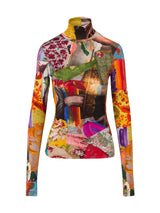 Baroque Print Turtleneck - Speakthestore