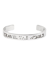 Travel The World Bangle Rhodium Plated