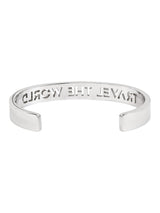 Travel The World Bangle Rhodium Plated