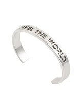 Travel The World Bangle Rhodium Plated