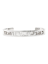 Travel The World Bangle Rhodium Plated