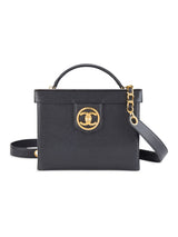 Chanel Black Vintage Beauty Case Vanity