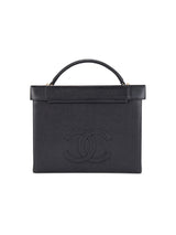 Chanel Black Vintage Beauty Case Vanity