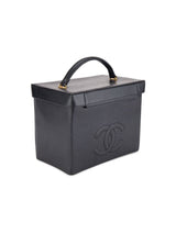 Chanel Black Vintage Beauty Case Vanity