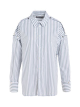 Beneath Green Striped Oversized Shirt - Speakthestore