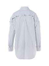 Beneath Green Striped Oversized Shirt - Speakthestore