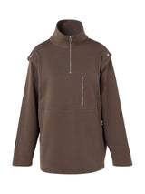 Bump Soft Brushed Sweater Detachable Sleeves Green - Speakthestore