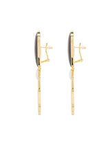 Mullu Chandelier Earrings Blue And Black - Speakthestore