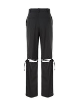 Beneath Boyish Fit Straight Leg Pants Light Wool Suiting - Speakthestore