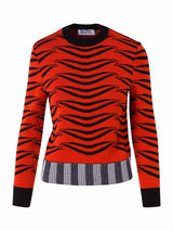 Fitted Tiger Knit Sweater - Speakthestore