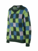 Checkerboard Mohair Sweater - Speakthestore