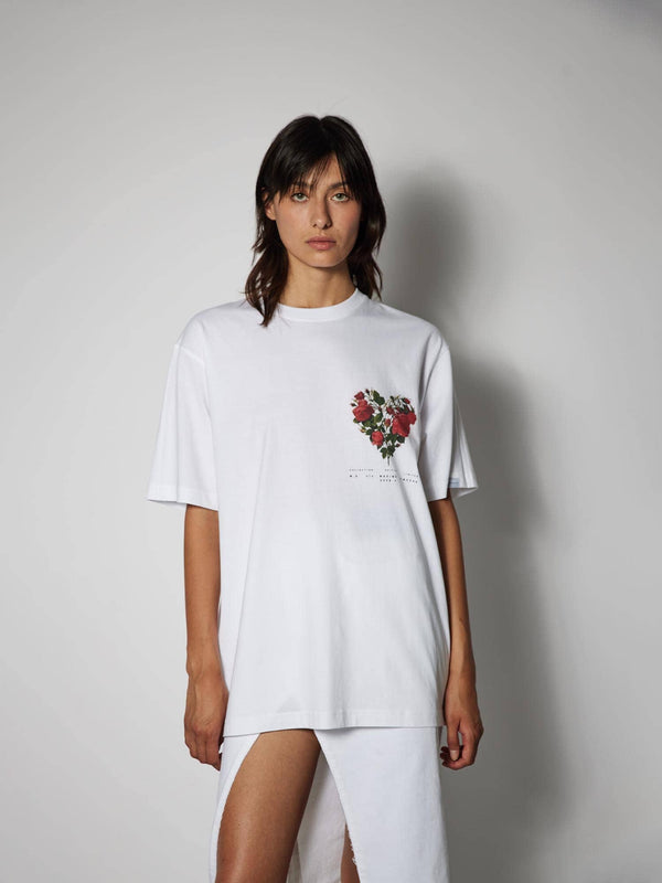 Oversized T-shirt "Petit Cœur Rose" Print