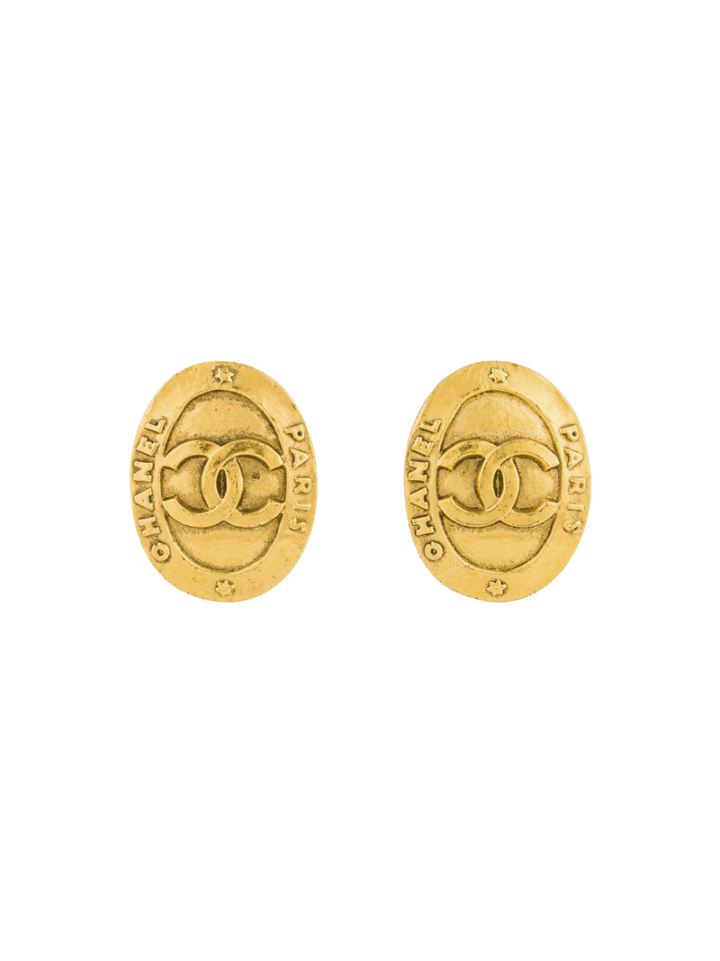 Chanel CC Paris Clip-on Earrings