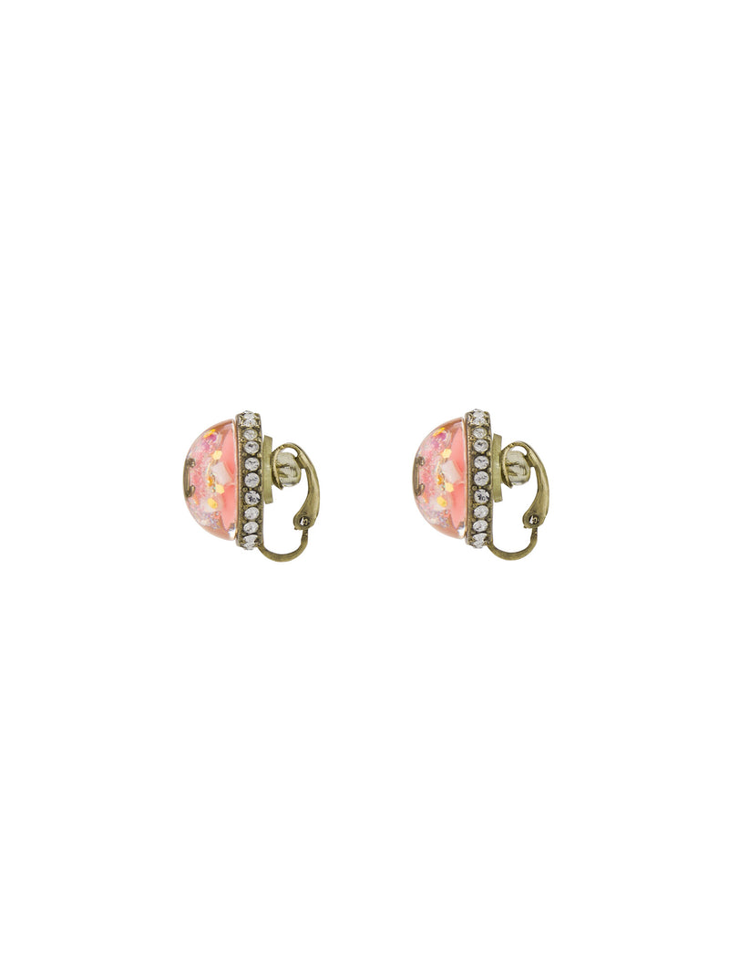 Chanel Round Pink Earrings