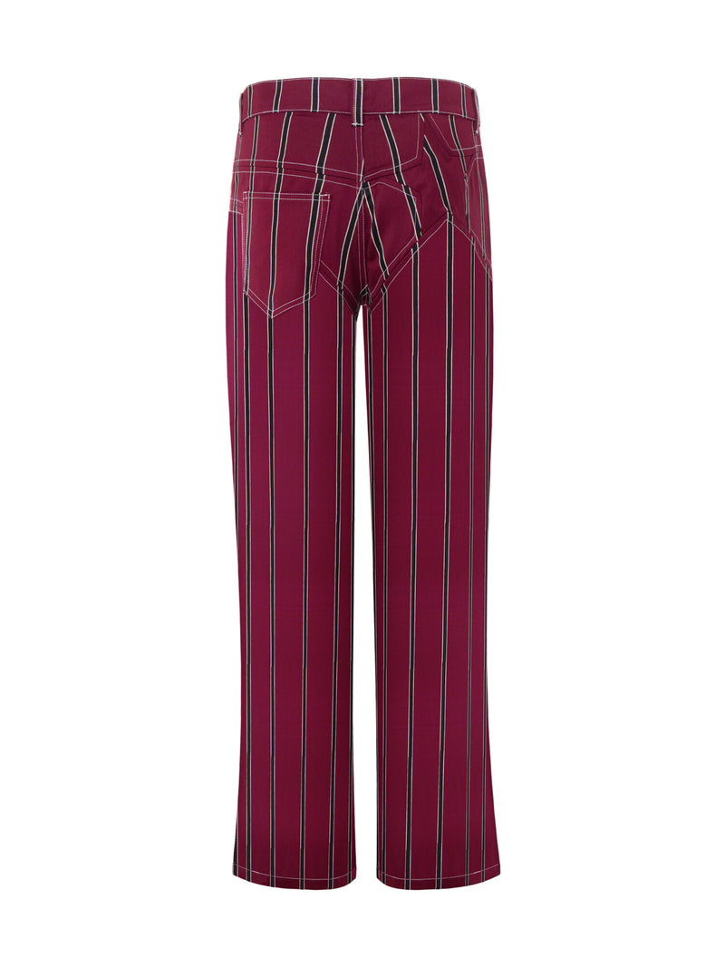 AMANDA Straight fit low-waisted wool trousers
