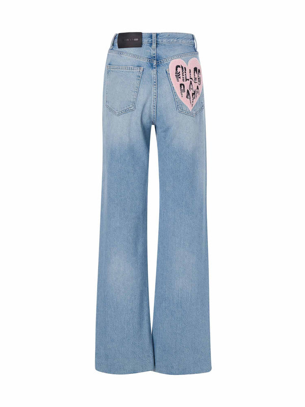 Filles A Papa Tomboy Jeans in Blue