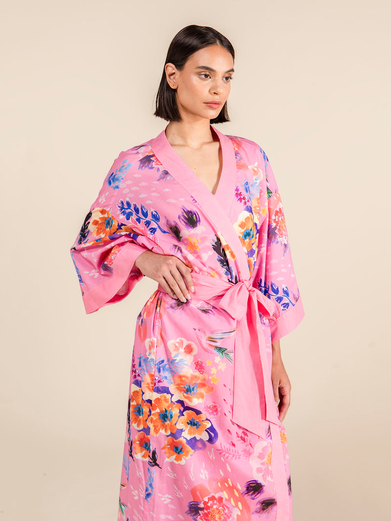 Cherry Blossom Cotton Robe