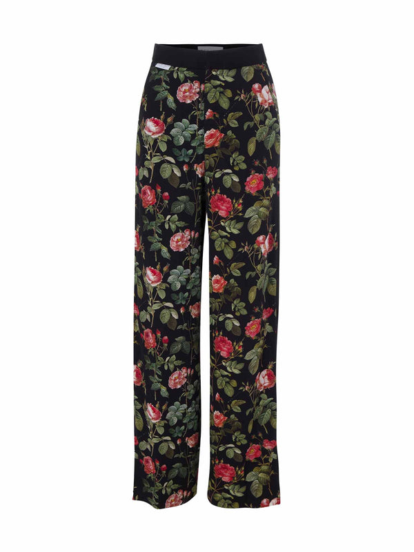 Oversized Trousers With Side Stripes And All Over Print