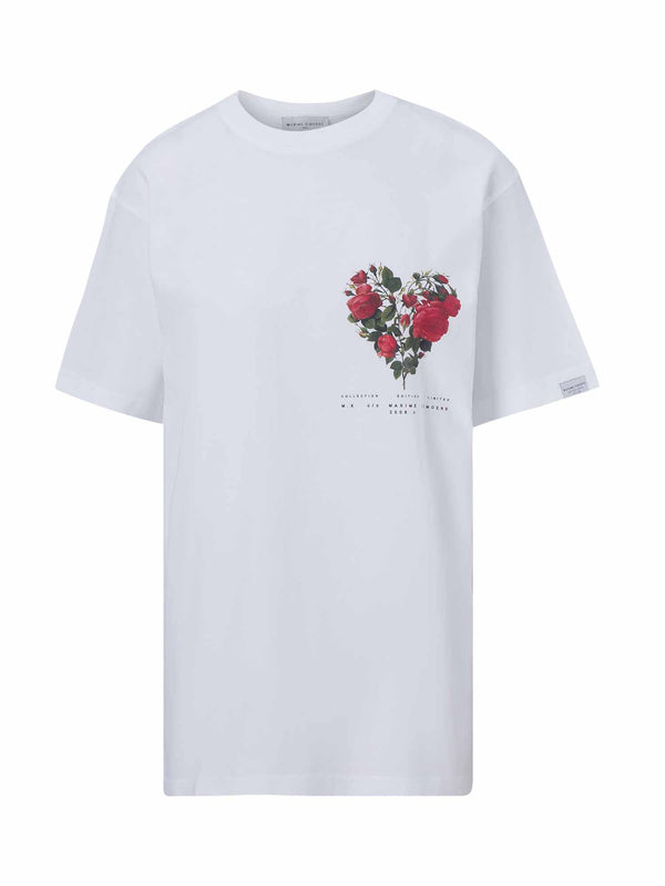 Oversized T-shirt "Petit Cœur Rose" Print