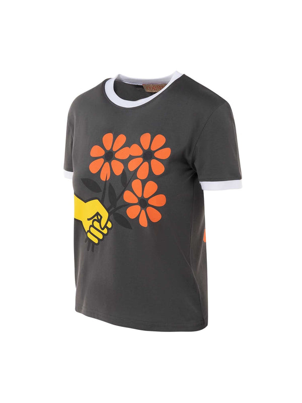 Jersey Flower Printed T-shirt - Speakthestore