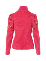 Turtleneck Oma Sweater With Hand Embroderies - Speakthestore