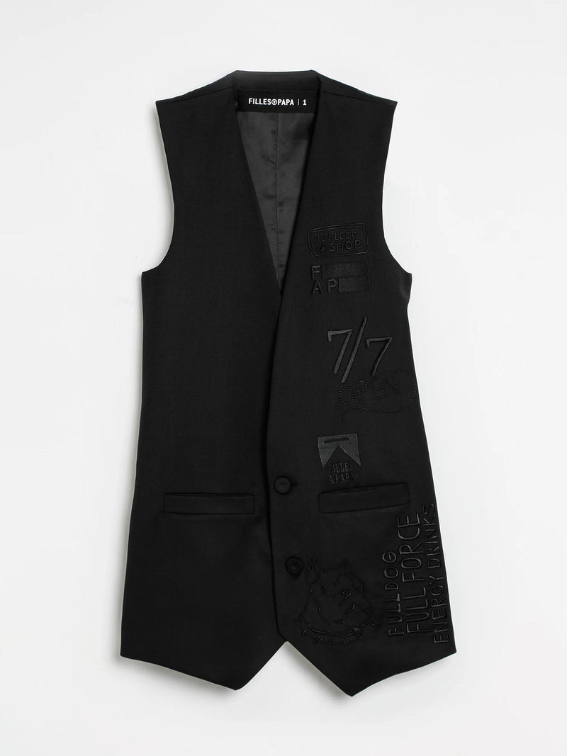 Brandon Black Tailored Vest