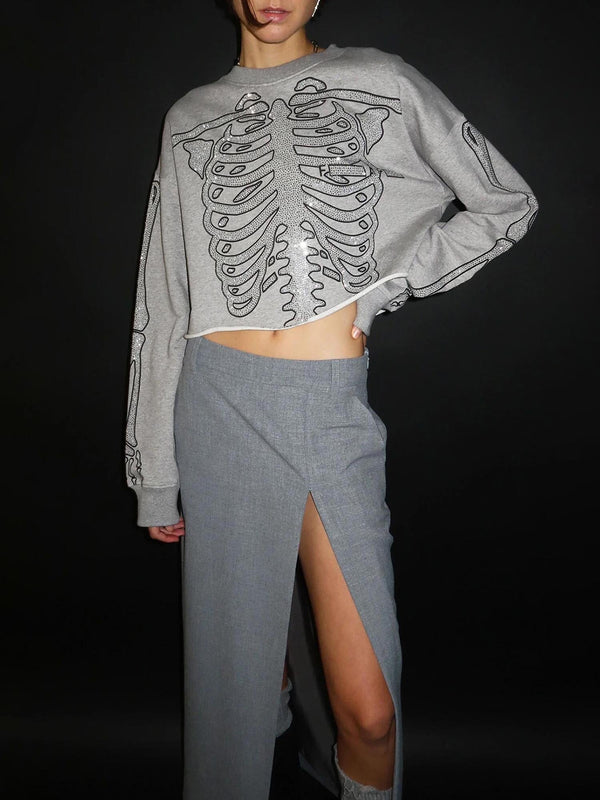 Franky Crystal Skeleton Sweatshirt