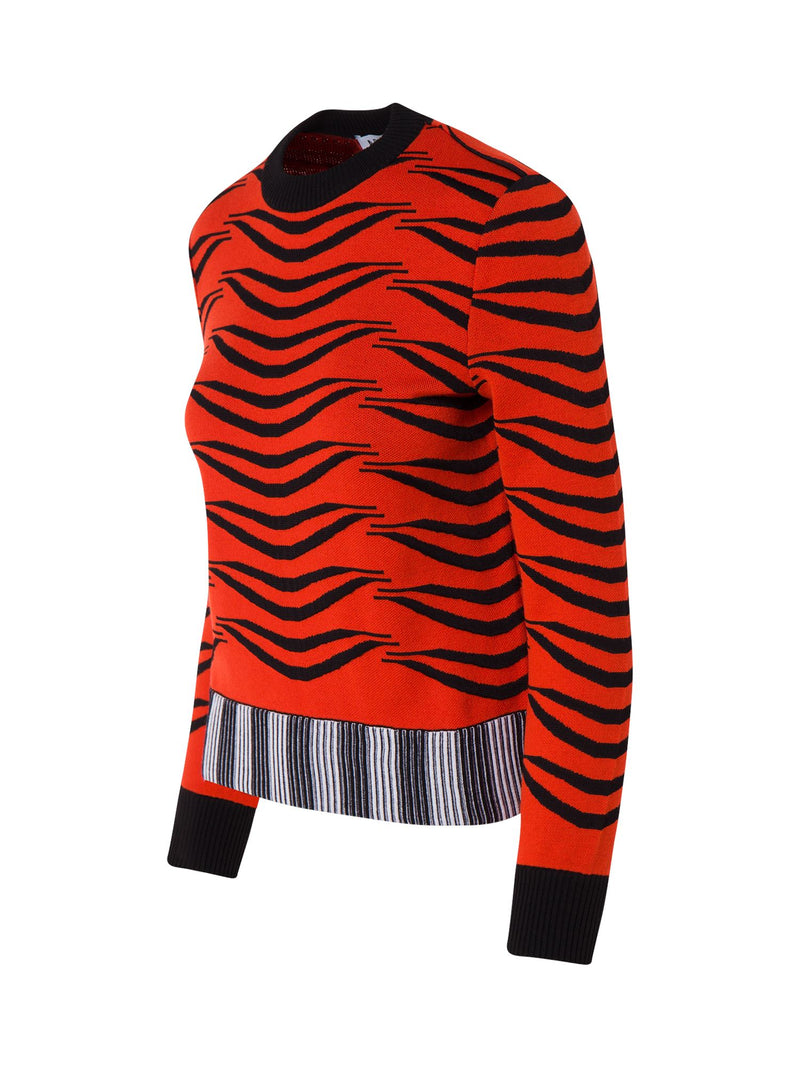 Fitted Tiger Knit Sweater - Speakthestore