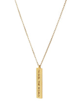 Travel the World Necklace 24K Gold Plated