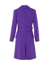 Long Sartorial Jacket With Belt And Front Pockets - Speakthestore