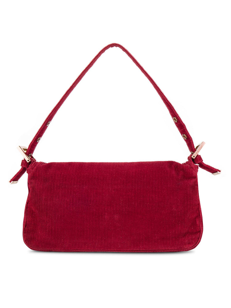 Fendi Red Suede Baguette Buy Best Fendi Shoulder Bags Shop Online